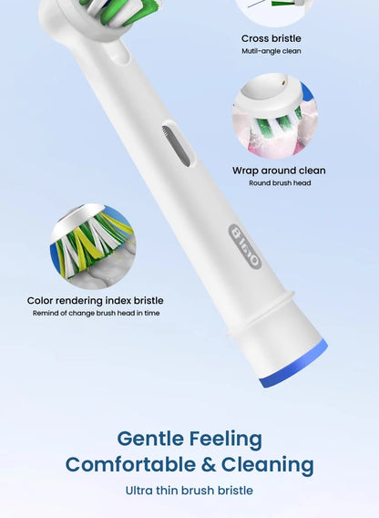 Oral B Pro4000 Electric Toothbrush 3D Action Clean 4 Modes Visible Pressure Sensor Whiter Teeth  Rechargeable Adult's Toothbrush