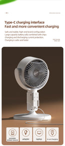 F1 Air Turbine Circulation Fan Floor-standing Fans Adjustable Air Circulating Fan Adjustable Height Timing Control Rechargeab