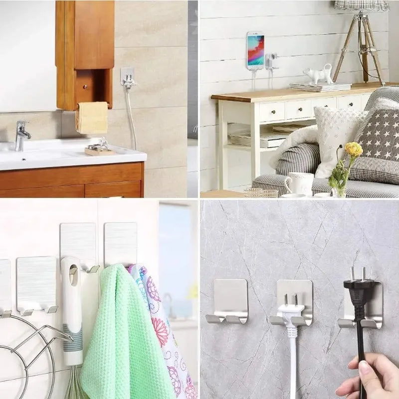 2 soportes para maquinillas de afeitar de acero inoxidable 304 para hombre, estante de almacenamiento para maquinillas de afeitar, organizador con ganchos para baño.