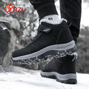 Botas de nieve YRZL para hombre, zapatillas impermeables, botas de felpa súper cálidas para mujer, botas de senderismo antideslizantes para exteriores, zapatos de trabajo para invierno