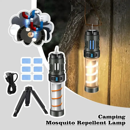 Mosquito Repelente Lâmpada LED, Camping Gear, Assassino, Lanterna, Ímã, Carregamento USB, Lanterna portátil, Lanterna