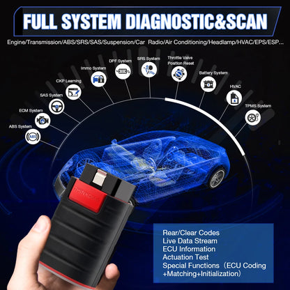 THINKCAR Thinkdiag hot Version Full System all car 16 Reset Service 1 Year Free OBD2 Diagnostic scan Tool Active Test ECU Coding