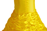 Children Princess Costume Kids Halloween Carnival Beauty Beast Birthday Party Clothes Girl Yellow Belle Cosplay Dress Up