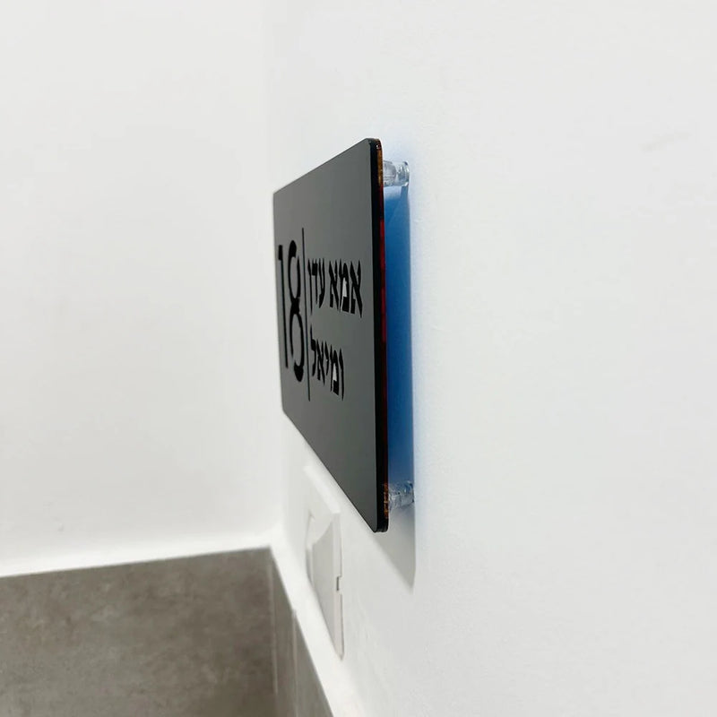 Custom Laser Cut 28/40/45cm Acrylic Modern 3D Floating House Number Sign Outdoor Street Name Waterproof Plate Matte Black White