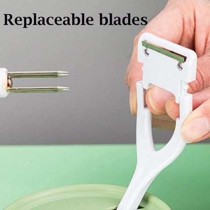 Hand-cranked Manual Fruit Peeler Multifunctional Apple Pear Kitchen Peeler Slicing Tool With Fruit Divider And Spare Blades