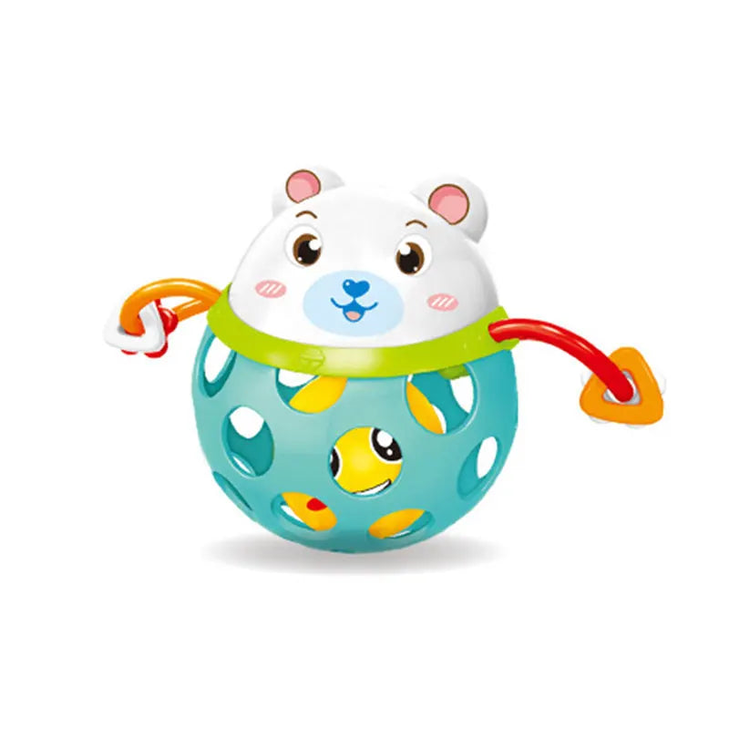 Baby Toys 0 12 Months Rotating Rattle Ball Grasping Activity Baby Development Toy Silicone Teether Sensory Toys for Babies Gifts