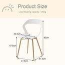 4Pcs/Set Hollow Dining Chairs Modern Simple Household Back Stool Nordic Negotiation Chair Plastic Chair Cosmetic Chair White