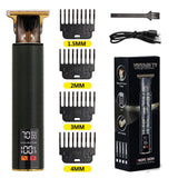 T9 LCD Electric Hair Trimmer Oil Shaving Head Electric Clipper Engraving Electric Clipper Hair Precision Trimmer for Men Care