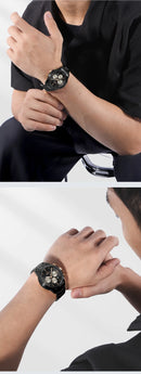 NAVIFORCE NF8076 Sports Watches for Men Stainless Strap Quartz 3ATM Waterproof Shockproof New Fashionable Clock