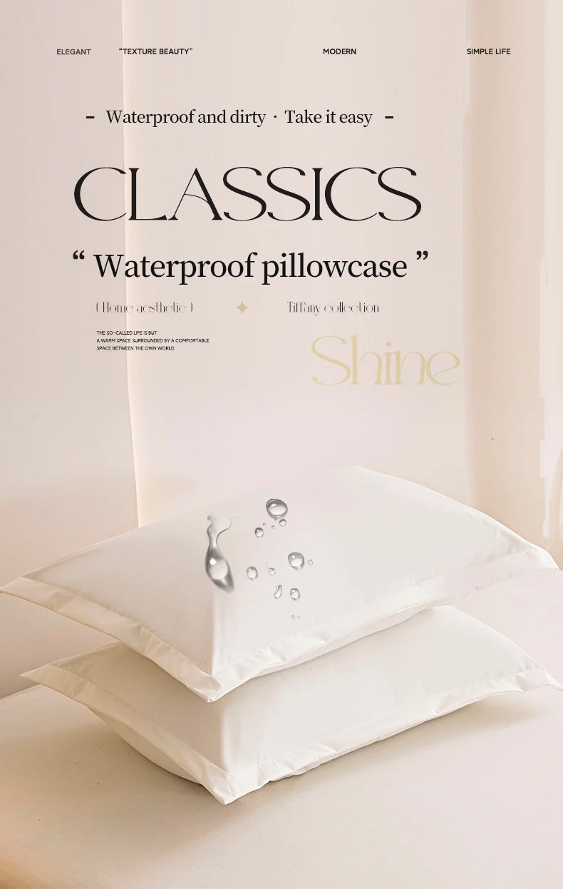 2pcs Waterproof Pillow Cases Decorative Cushion Cover Envelope Style Sleeping Body Pillowcase Standard Queen King Size