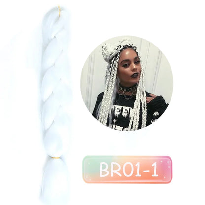 Lupu 24 "extensões de cabelo sintético longo ombre trança para mulheres preto roxo rosa azul loiro jumbo tranças suporte atacado