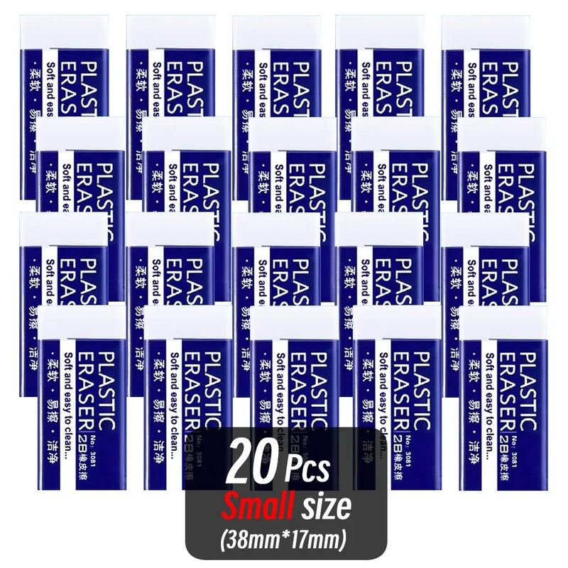 1/10/30pcs 2B Eraser Clean and Mess Free Student Exam Office Sketch Soft Eraser for Kids Correction Supplies Pencil Rubber