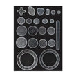 Régua geométrica Conjunto Régua geométrica, Roleta Matemática, Ferramentas de Desenho, Aprendizagem Pintura, Puzzle Brinquedos, Art Tool, 22Pcs