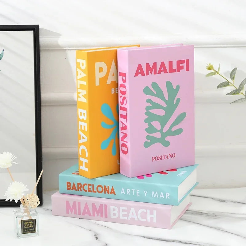 Travel Series Fake Book Decoration Coffee Table Living Room Fashion Fake Book Storage Box Decor Model Room IBIZA CAPRI