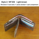 Luxury Handmade 100% Genuine Leather Men Wallet Purse Short Money Clip with Coin Pocket Male Money Bag Multi-Card Wallet Vintage
