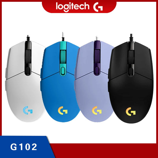Ratón para juegos con cable Logitech G102 Prodigy original, USB tipo A, 8000 DPI, para PC, Mac y portátiles. Accesorios para portátiles.