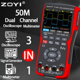 ZOYI ZT-703S Two-Channel Oscilloscope, Multifunction Signal Generator, 3-in-1 High-Precision Electrician Tool