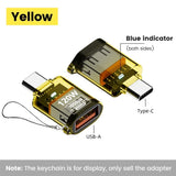 120W USB C OTG Adapter USB To Type C Data Transfer Charging Adapter 10Gbps USB Female To Type C Male Connector for IPhone 16 15