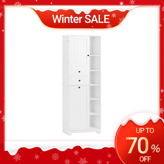 SoBuy BZR104 high wardrobe with fold-out bathroom cabinet narrow laundry cabinet bathroom shelf bathroom cabinet