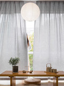 New Arrival Window Curtains grey solid Kroean  Cotton Voile Linen Rustic Feeling Semi Sheer for Bedroom Living Room Hotel