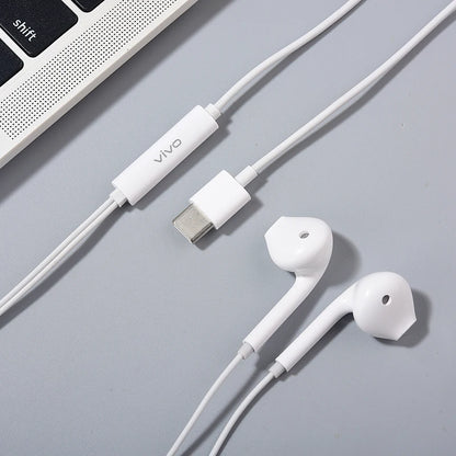 Vivo 3.5MM Usb Type C Earphone In Ear Wired Headset Hifi Sport Earbud With Mic For Vivo X80 X70 Pro iQOO 7 8 Pro X27 X23 S16 S15