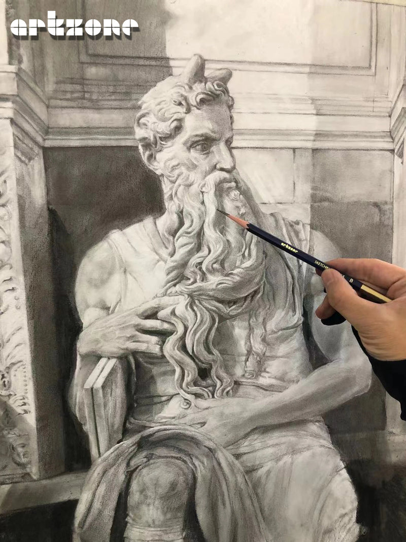 Professional Drawing Sketching Pencil Set, 12pcs Graphite Pencils, 6H-12B, Ideal for Drawing Art, Sketching, Shading, Artist Pen