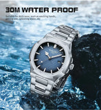 NIBOSI Brand Mens Watches Quartz Movement Watch Luxury Stainless Steel Calendar Waterproof Sport Simple Wristwatches for Man