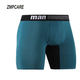 Men's Underpants Boxer Shorts Mid Waist Bamboo Fiber Boxers Plus Size 5XL 6XL 7XL Open Crotch Long Boxer Cotton Men Underwear