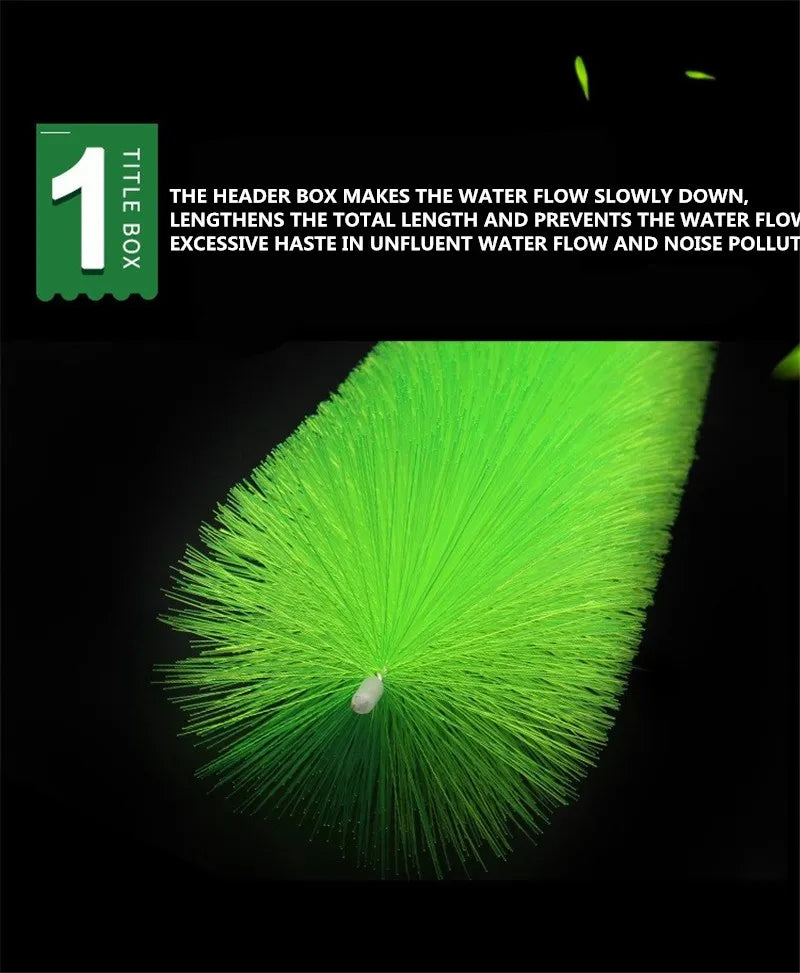 30/40/50cm Koi Pond Filter Brush 10pcs Fish Pond Filter High-density Brush Skimmer Aquarium Filtration System Cleaning Tools