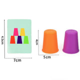 Montessori Toys Mini Stack Cup Game With Card Educational Intellectual Enlightenment Color Cognition Logic Training Children
