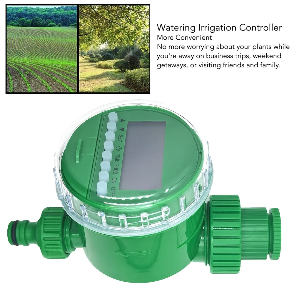 Temporizador electrónico de riego de jardín con pantalla LCD, controlador de riego automático, válvula inteligente, dispositivo de Control de riego