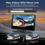 Junsun 9 inch Car DVR 4K Dash Cam Wireless Carplay for Apple Android Auto Dual Lens Video Recorder Dashboard Monitor FM BT AUX