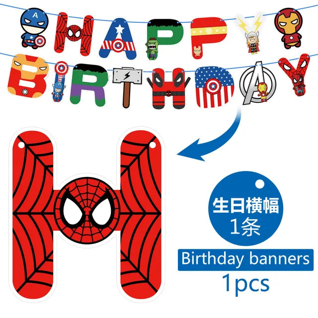 Artículos para fiesta de cumpleaños de superhéroes de los Vengadores: pulseras, pegatinas, mascarilla infantil, piñata para niño, rellenos para bolsas de regalo y recuerdos de fiesta de superhéroes. 