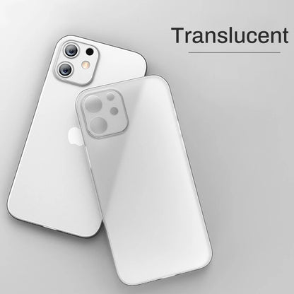 Nueva funda ultrafina mate de PP de 0,2 mm para iPhone 11, 12, 13, 14, 15 Pro, X, XR, Xs Max, 13 mini, 7, 8 Plus, SE 2020, carcasa rígida de PC transparente.