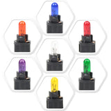 1/10pcs T5 Car Instrument Light Holder 12V Wedge Car Interior Light Bulb Gear Position Light/Centre Console Indicator Light