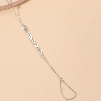 Cadena de avión elegante y de moda, cadena de dedo de aleación, cadena de tobillo para mujer 