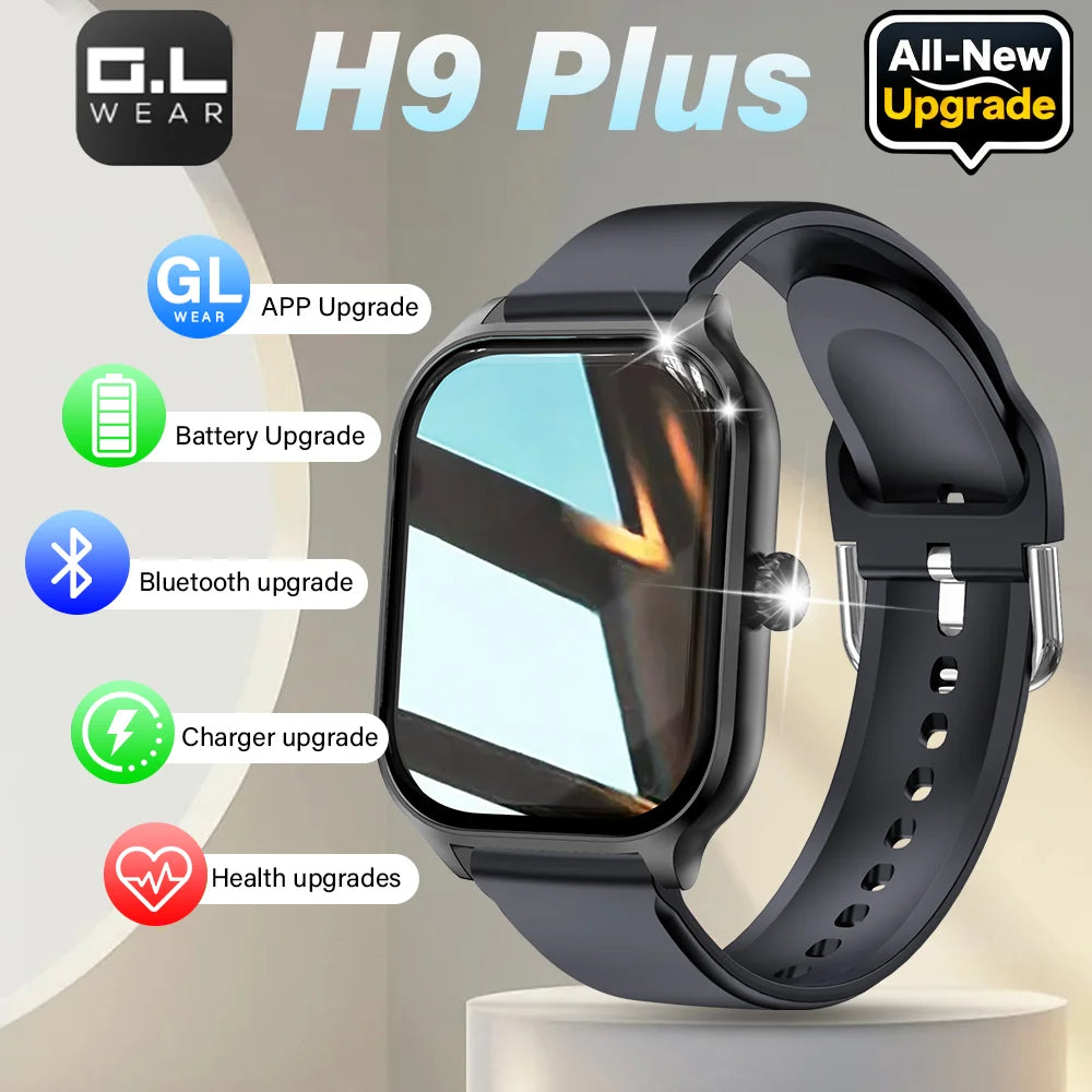 LAXASFIT New H9 Pro Max Smart Watch Dial to Answer Calls Calorie Tracking Heart Rate Oximetry Monitoring Bluetooth Smartwatch
