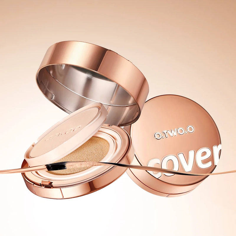 O.TWO.O 2 In 1 Air Cushion Creme Face Powder 24h Long-Lasting Oil-control Matte Soft Focus Concealer Maquiagem Pressed Powder Creme