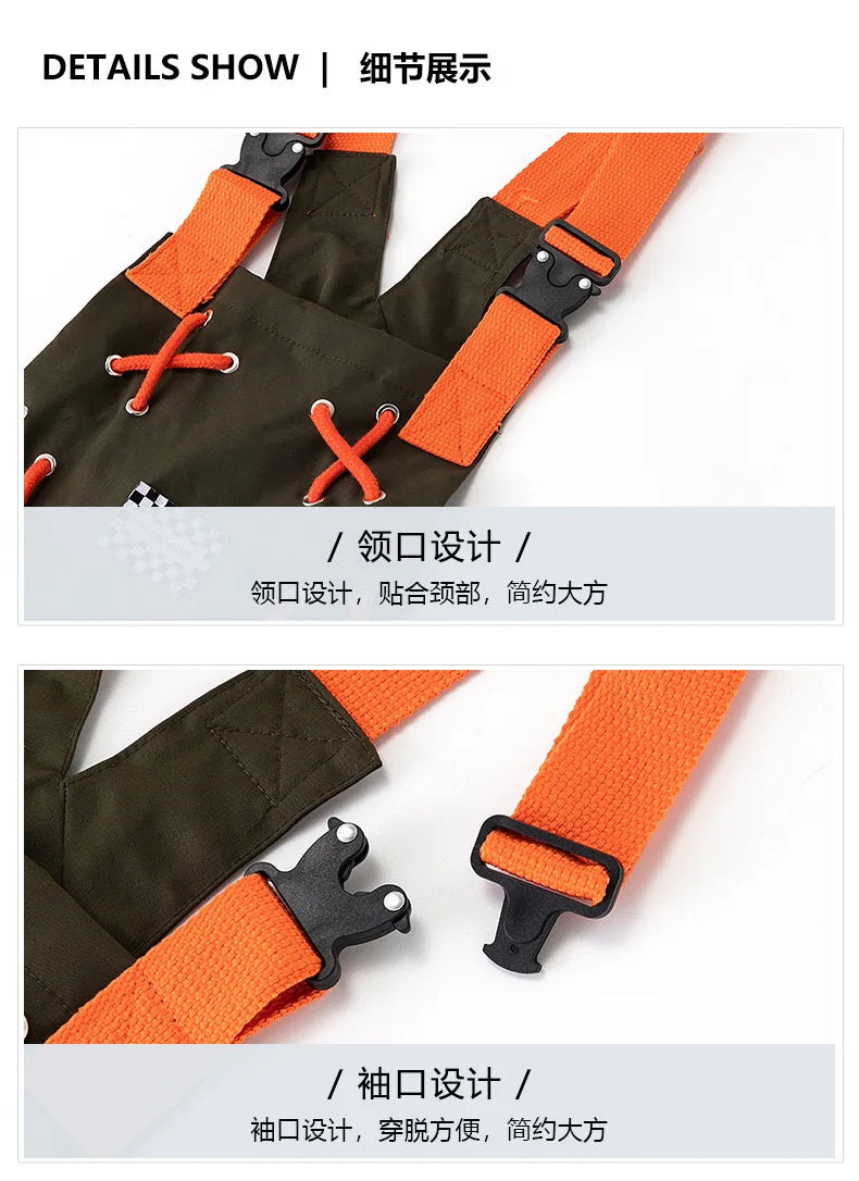 Boys Hip Hop Loose Overalls Girls K-pop Cargo Pants Kids Dungaree Joggers Children Jumpsuit Street Dance Romper Teen Streetwear