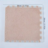 Soft Plush Puzzle Mat BPA-free Interlocking Foam Living Room Rug Warm Non-slip Washable Floor Protector Home Decor Mat