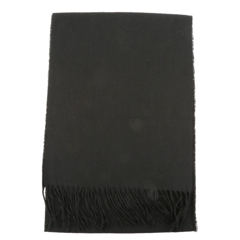 Classic Solid Colors Scarves Men Cashmere Soft Knitted Striped Scarf Long Tassel Neck Warmer Men'S Winter Scarf 2023 New