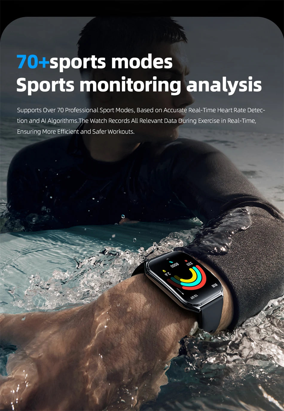 New For OPPO Ultra Thin Smart Watch Men Woman 1.96" HD AMOLED 70+Sports Mode Health Monitor Bluetooth Call Waterproof Smartwatch