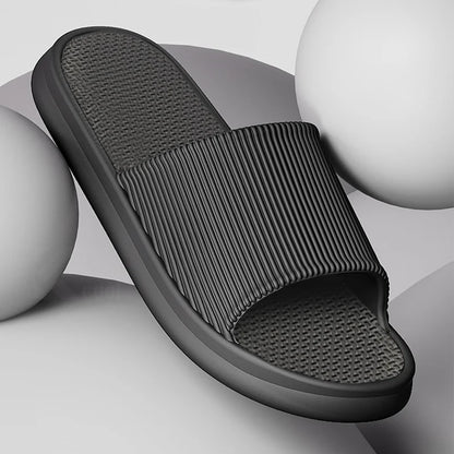 Fashion Men's Women's Sandals Anti-Slip Wear-Resistant EVA Thick Sole Comfortable Home Slippers Bathroom Bath Flip-Flops