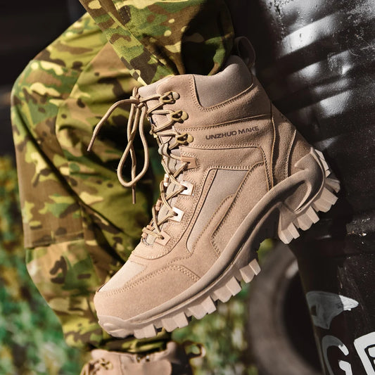 High Top Waterproof Hiking Shoes Tactical Sport Men's Shoes Male Outdoor Mountain Climbing Shoes Hunting Boots Men Outdoor Boots
