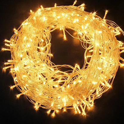 Guirnalda de luces LED de 10 m, 30 m, 50 m y 100 m, para decoración de árbol de Navidad, bodas, luces de hadas impermeables para interior y exterior, 220 V, UE. 