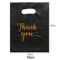 Thank You Plastic Gift Bags, Wedding, Birthday, Guest, Gift Wrap, Small Business, Candy, Pastry Store Packaging, 100 Pcs, 50 Pcs, 10Pcs 