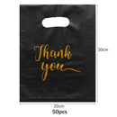 Thank You Plastic Gift Bags, Wedding, Birthday, Guest, Gift Wrap, Small Business, Candy, Pastry Store Packaging, 100 Pcs, 50 Pcs, 10Pcs 