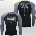 Y2k anime impressão camisa de compressão dos homens correndo camiseta de secagem rápida fitness esportiva ginásio esportes respirável topos rash guard mma