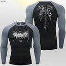 Y2k anime impressão camisa de compressão dos homens correndo camiseta de secagem rápida fitness esportiva ginásio esportes respirável topos rash guard mma