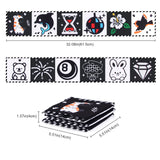 Livro de Pano de Alto Contraste para Bebês (0M+) – Brinquedos Sensoriais em Preto e Branco com Temática de Animais para Berço e Método Montessori
